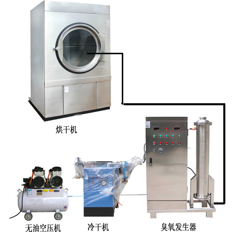 3臺蜂窩式200克空氣源臭氧發生器,應用在牛仔洗水脫色、固色